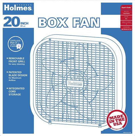 holmes weather shield 20 inch metal box fan|holmes box fan 20.